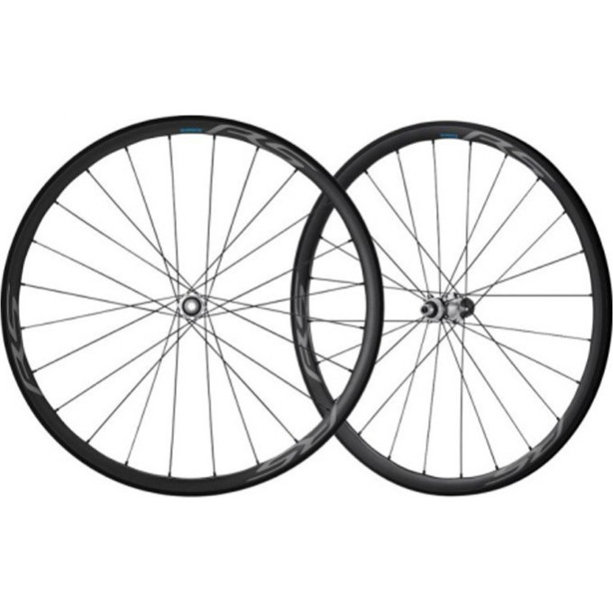 Комплект колес SHIMANO RS770, переднее и заднее, 10-11 скоростей, клинчерное под дисковый тормоз C.LOCK, под полые оси, черный EWHRS770C30P12L