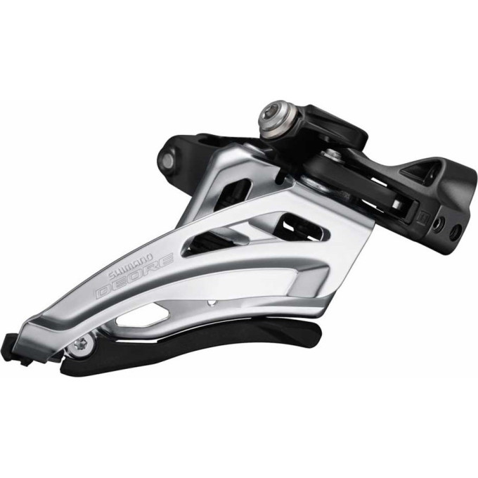 Переключатель передний SHIMANO DEORE, M6020-M, для 2X10 скоростей, средний хомут 34,9 с адаптером (28,6/31,8), SIDE-SWING, IFDM6020MX6